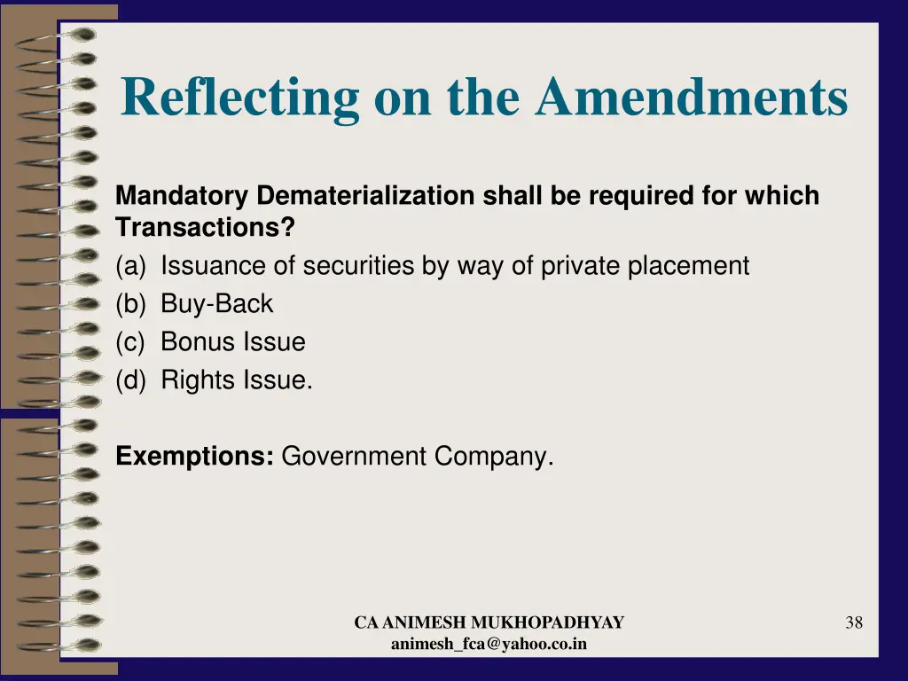 reflecting on the amendments 17