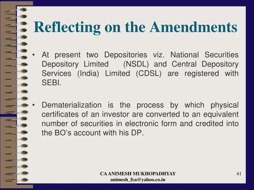 reflecting on the amendments 20