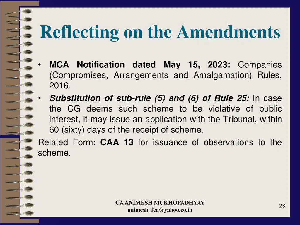 reflecting on the amendments 7