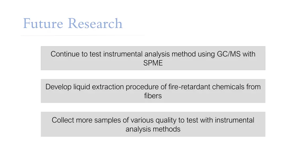 future research