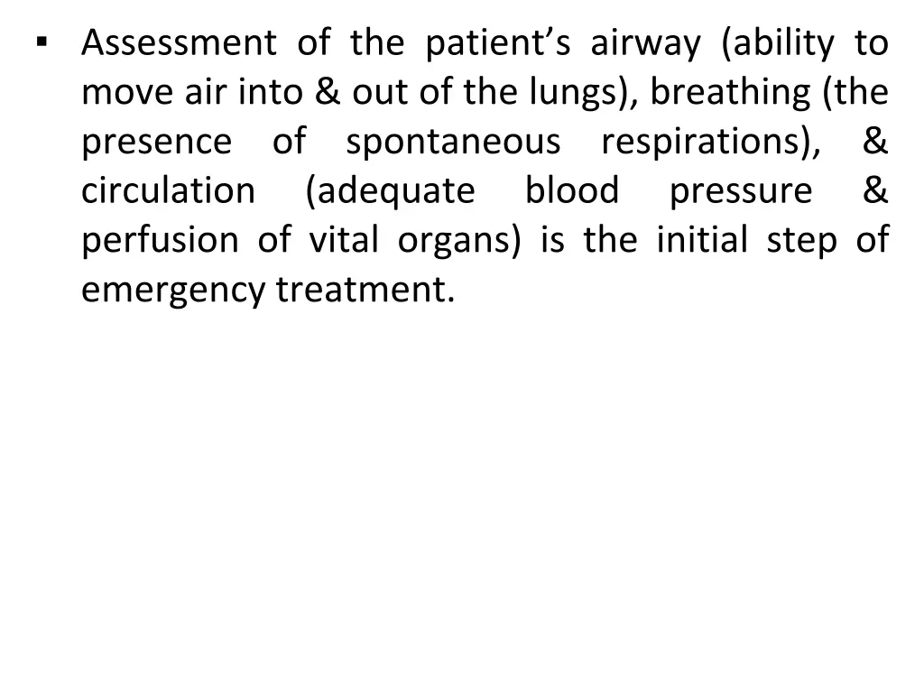 assessment of the patient s airway ability