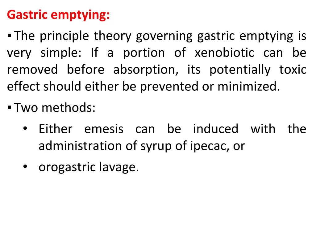gastric emptying