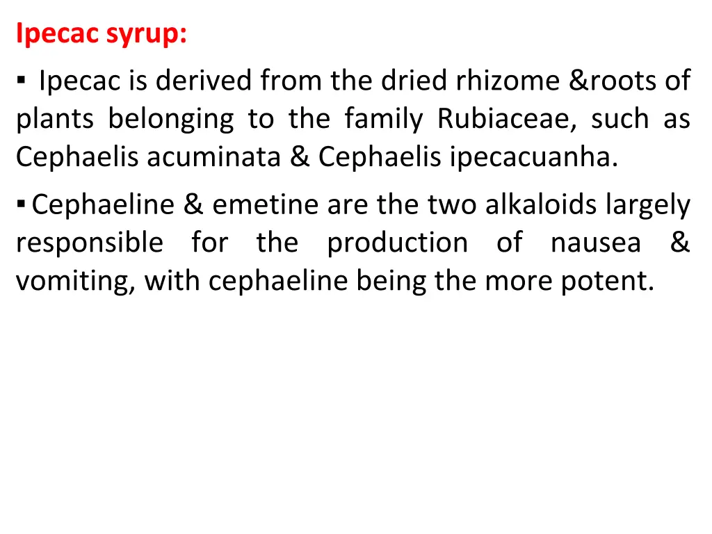 ipecac syrup