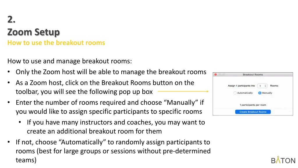 2 zoom setup how to use the breakout rooms