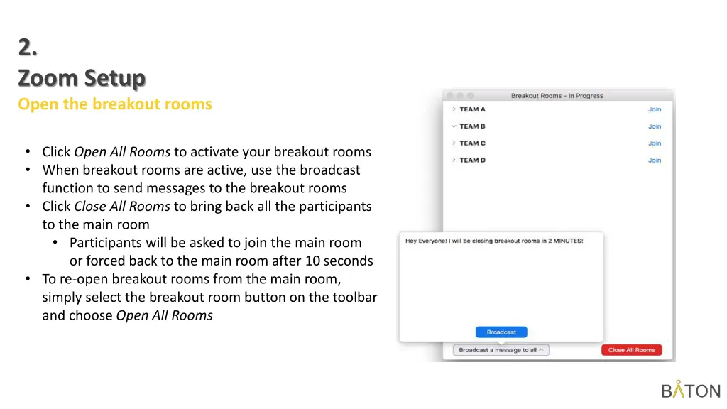 2 zoom setup open the breakout rooms