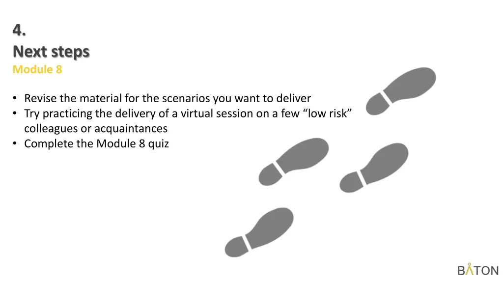4 next steps module 8