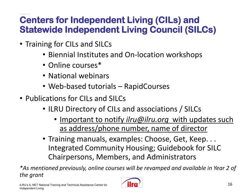 slide slide 16 centers for independent living