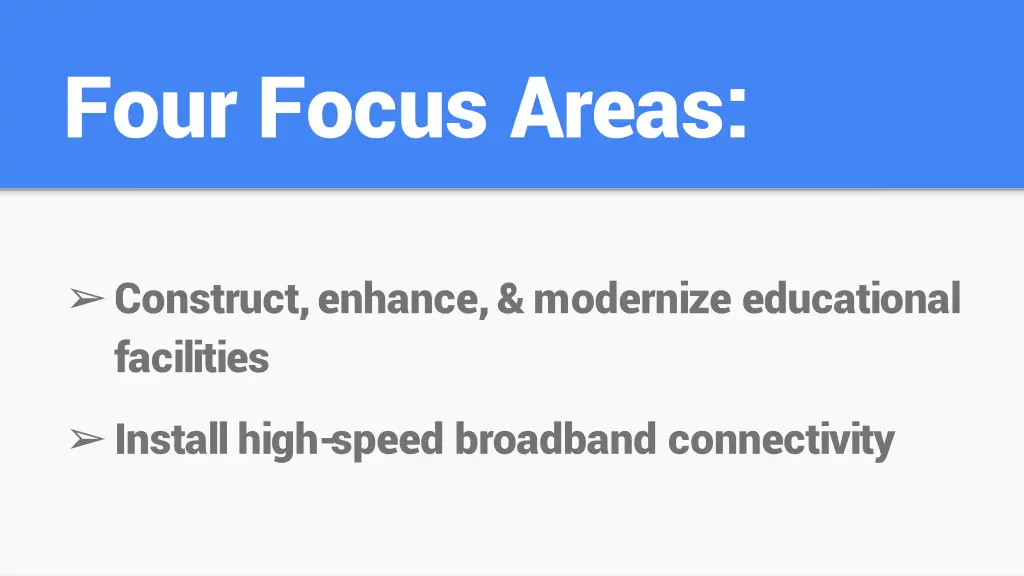 four focus areas
