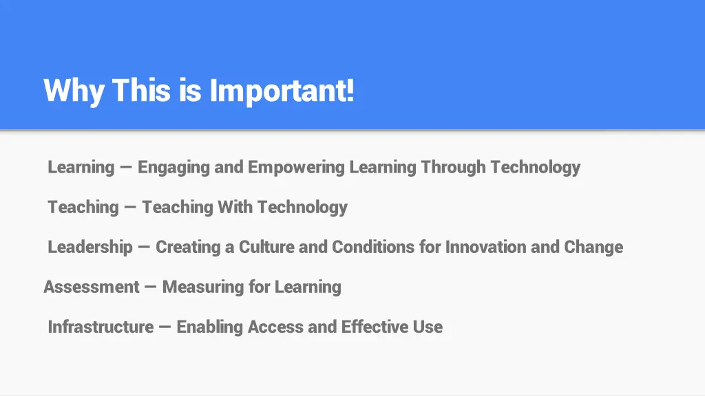 why this is important