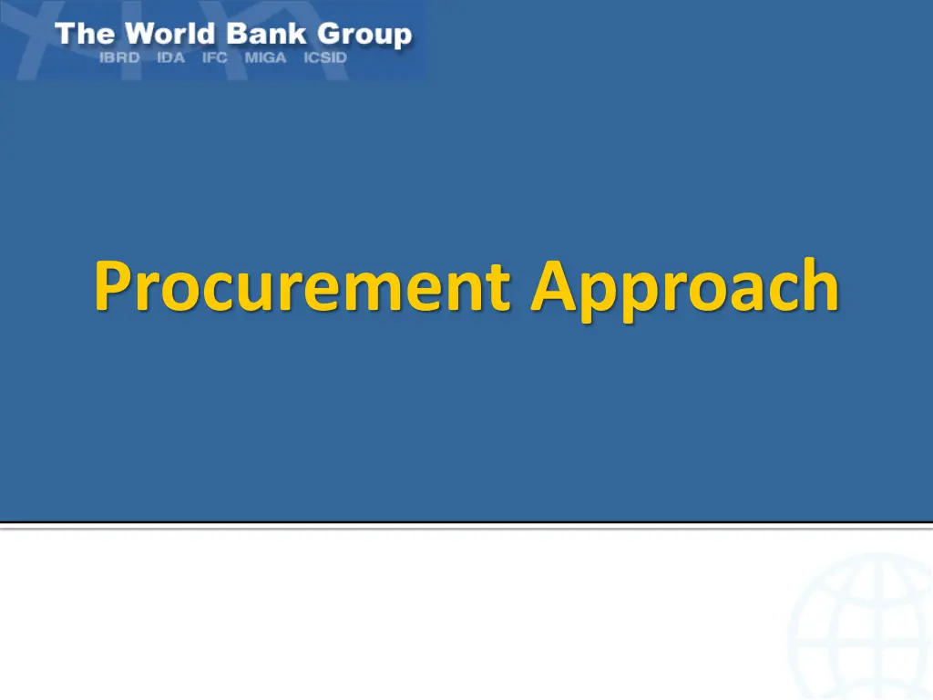 procurement approach