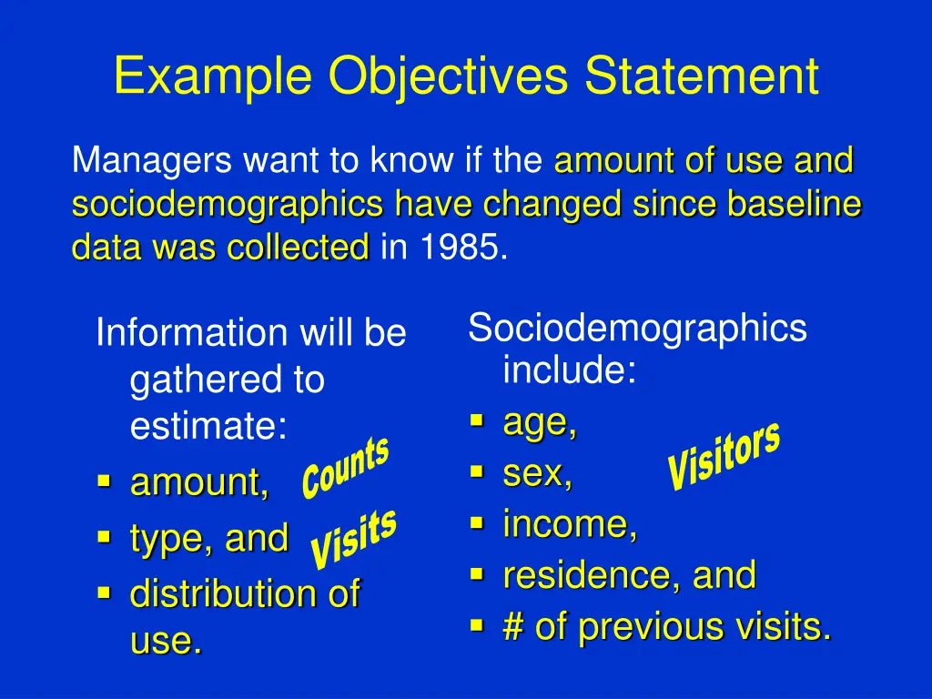 example objectives statement 4