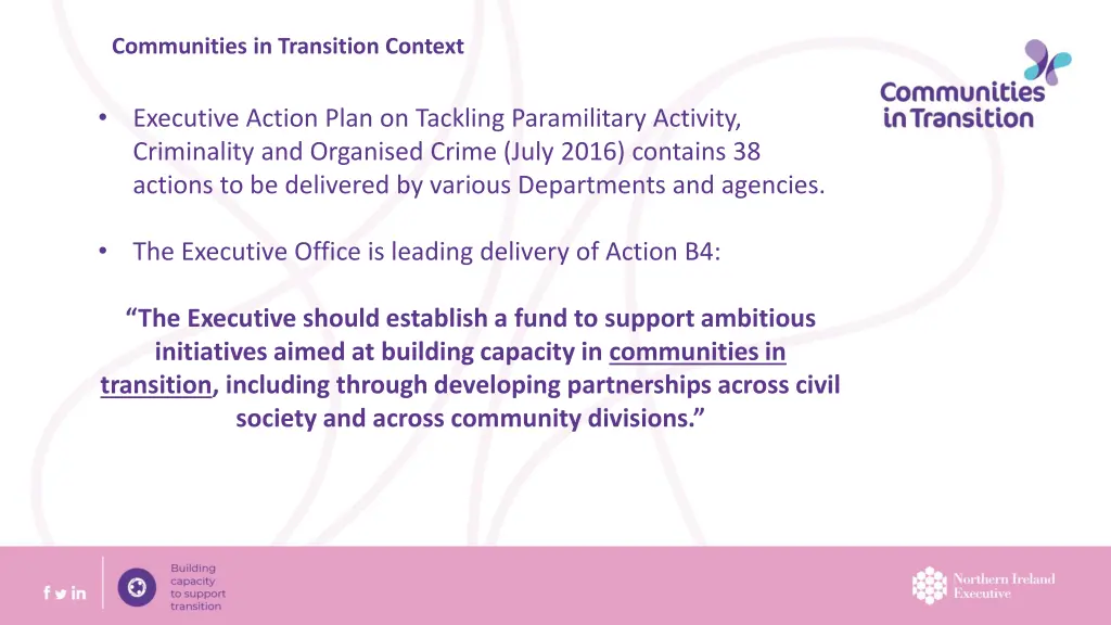 communities in transition context
