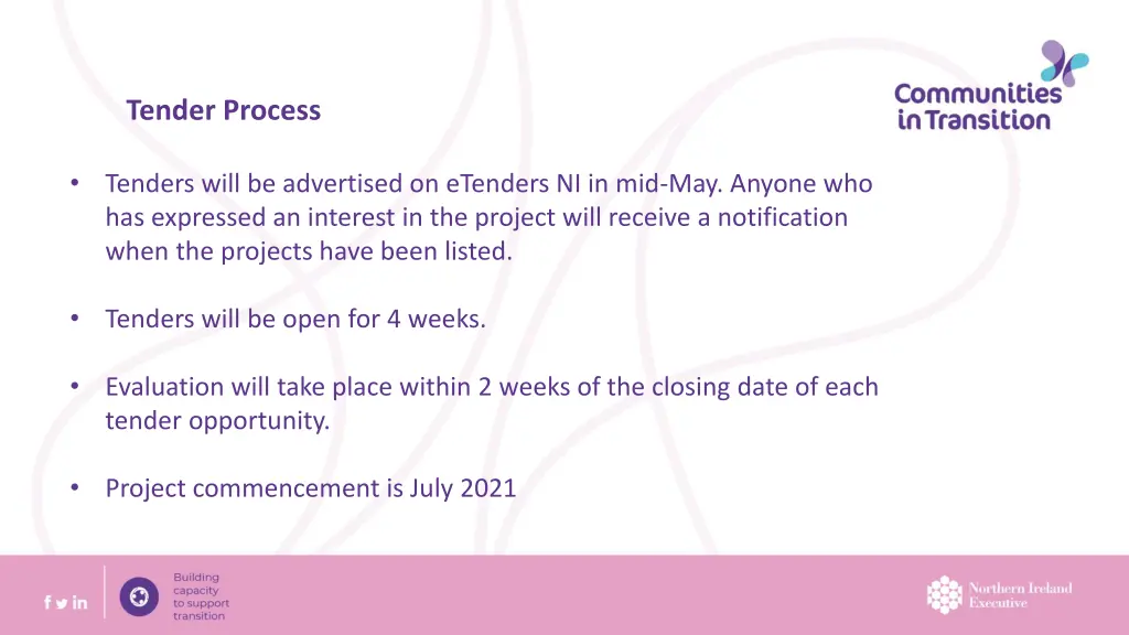 tender process
