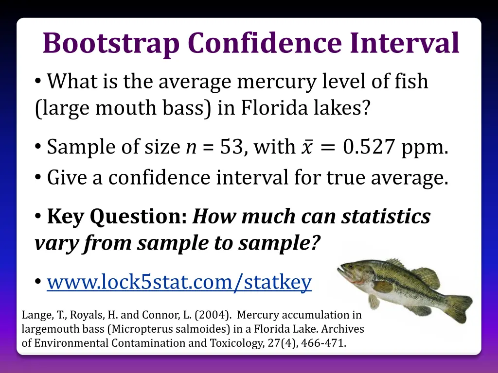 bootstrap confidence interval