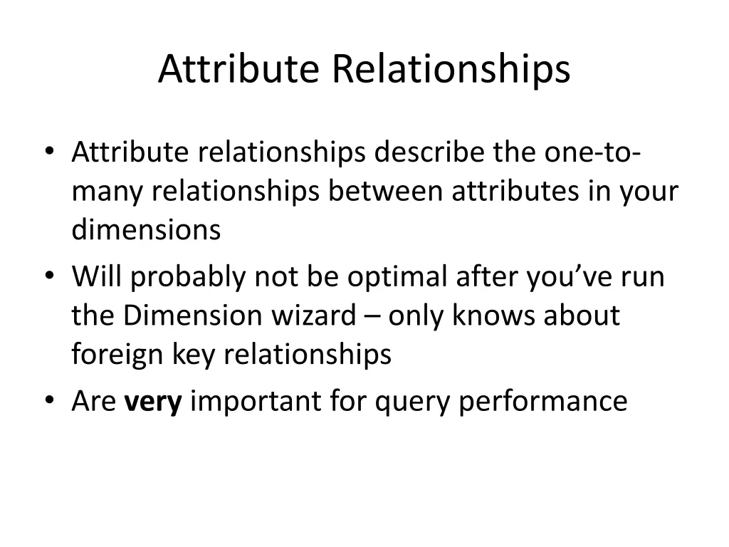 attribute relationships