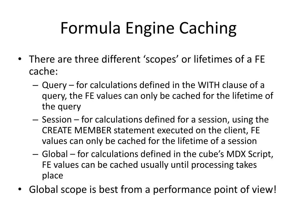 formula engine caching