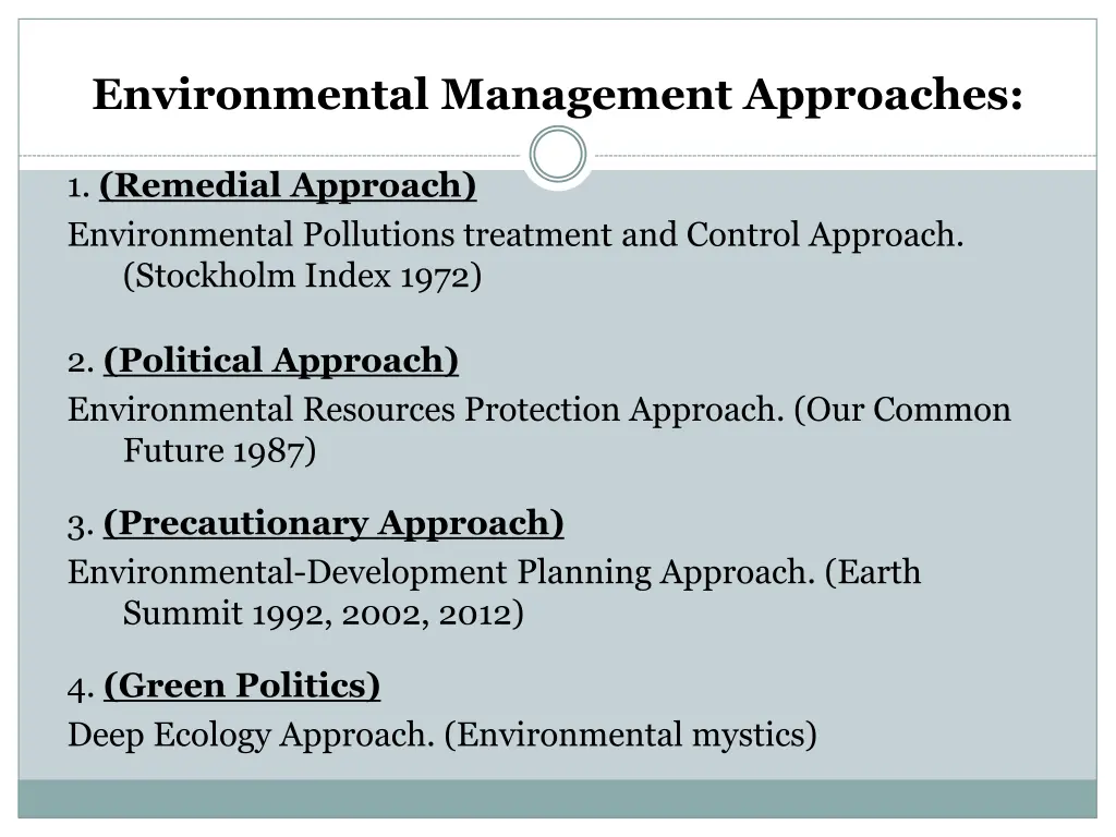 environmental management approaches