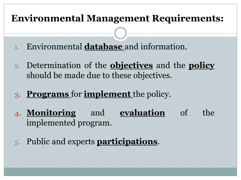 environmental management requirements