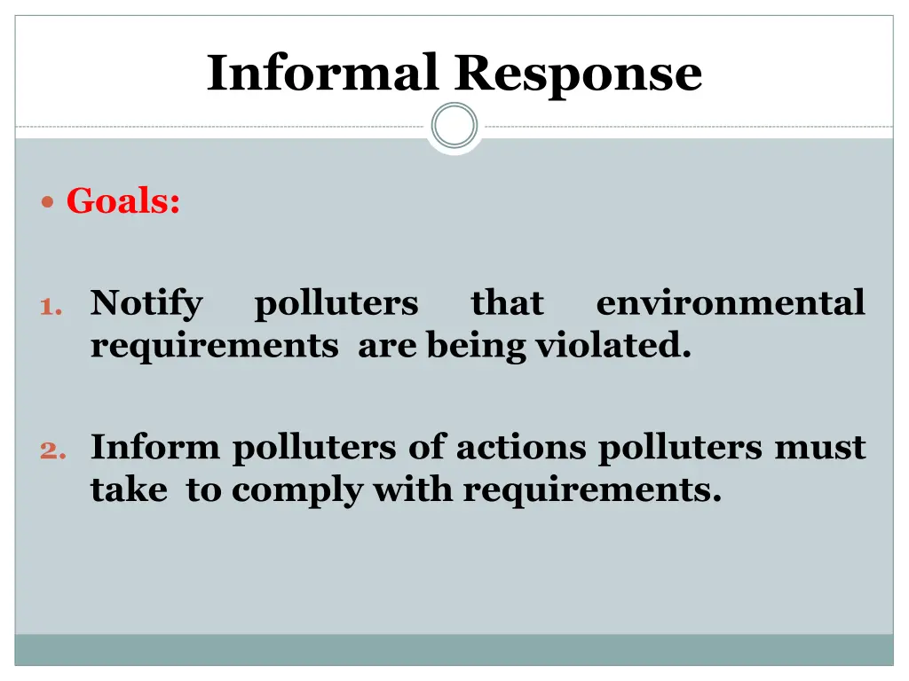 informal response 1