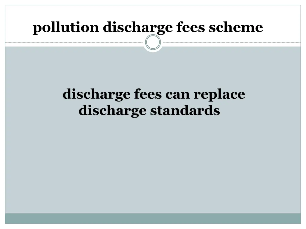 pollution discharge fees scheme
