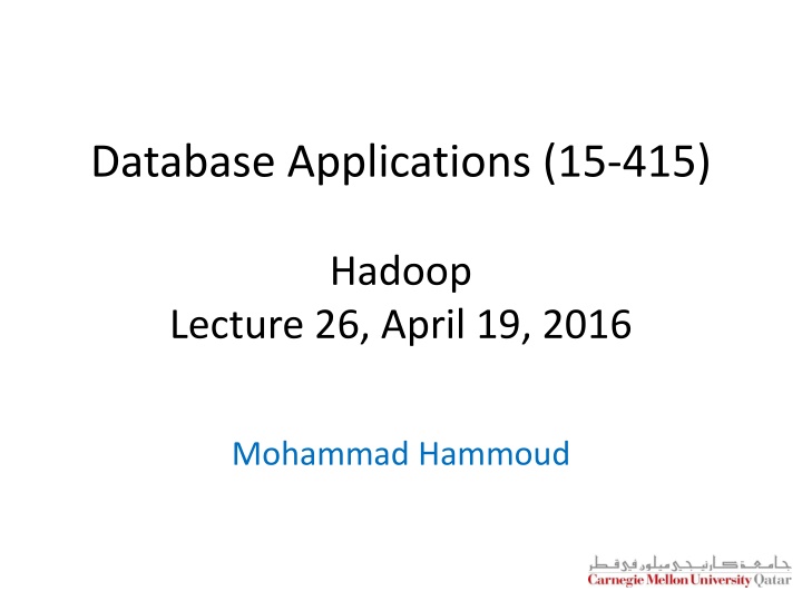 database applications 15 415