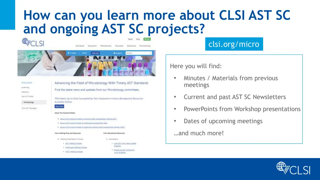 how can you learn more about clsi