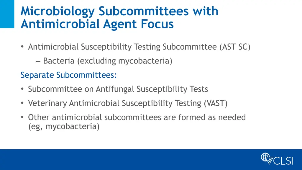 microbiology subcommittees with antimicrobial