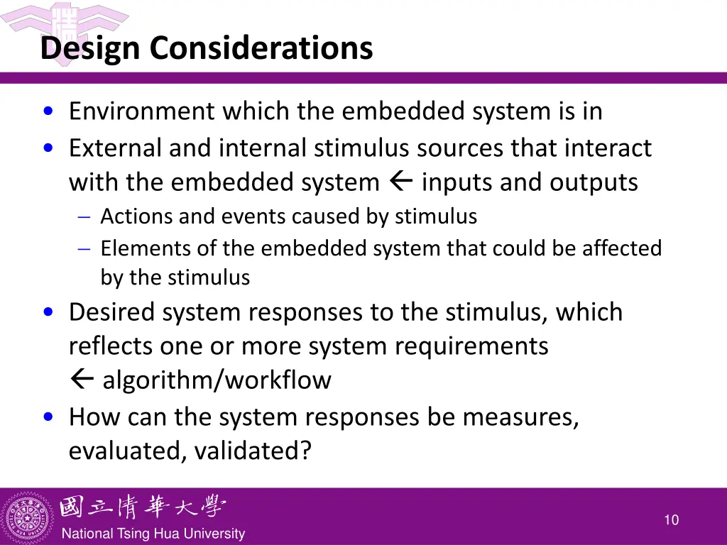 design considerations