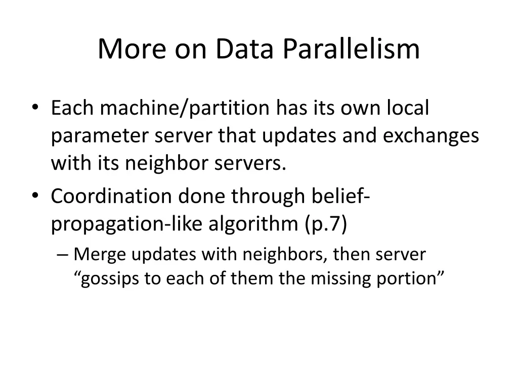 more on data parallelism