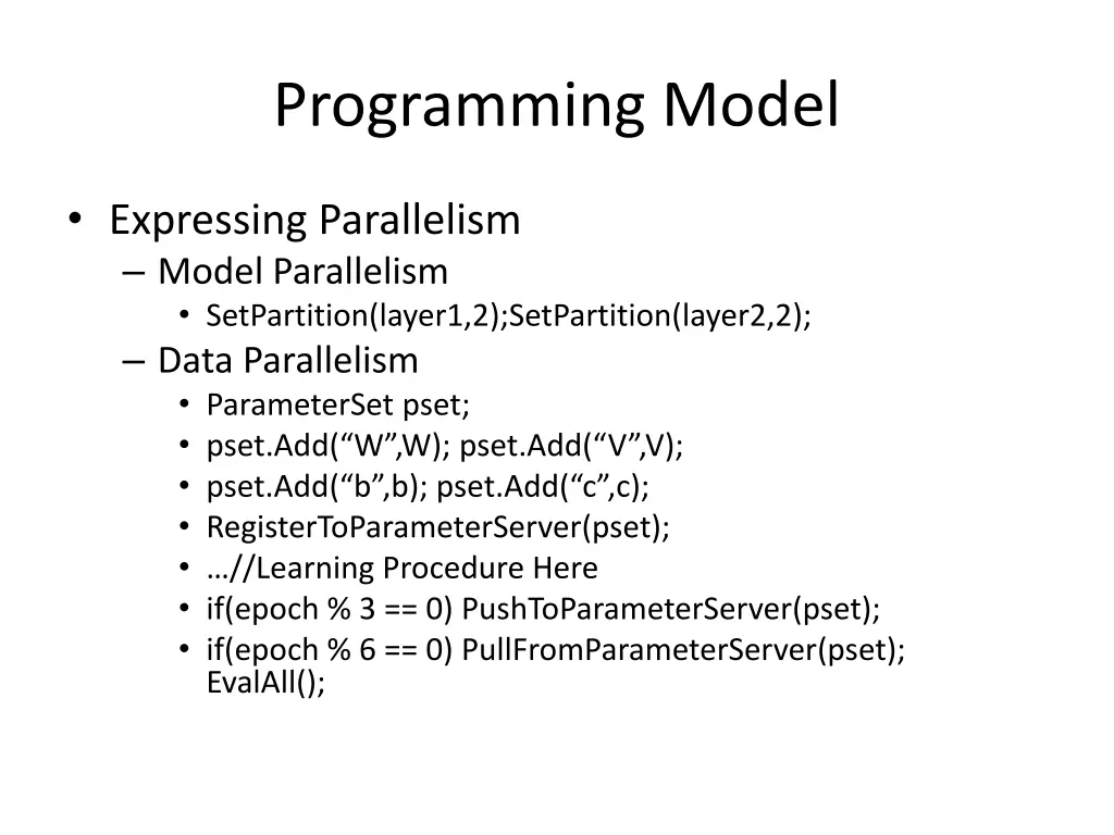 programming model 2