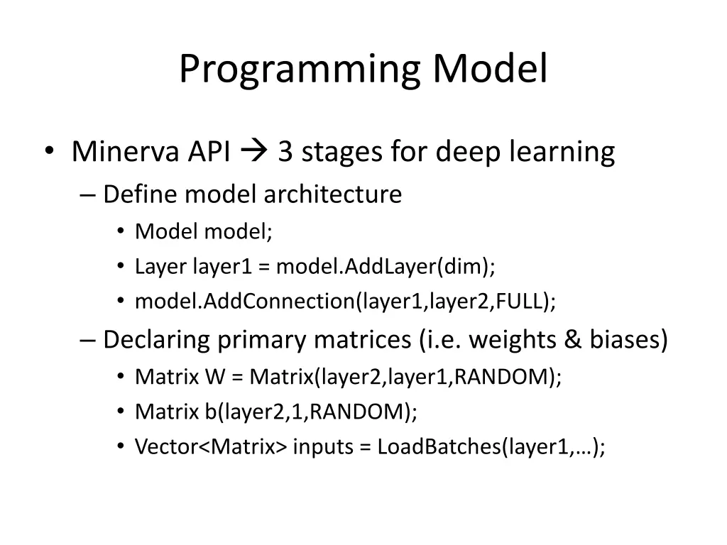 programming model