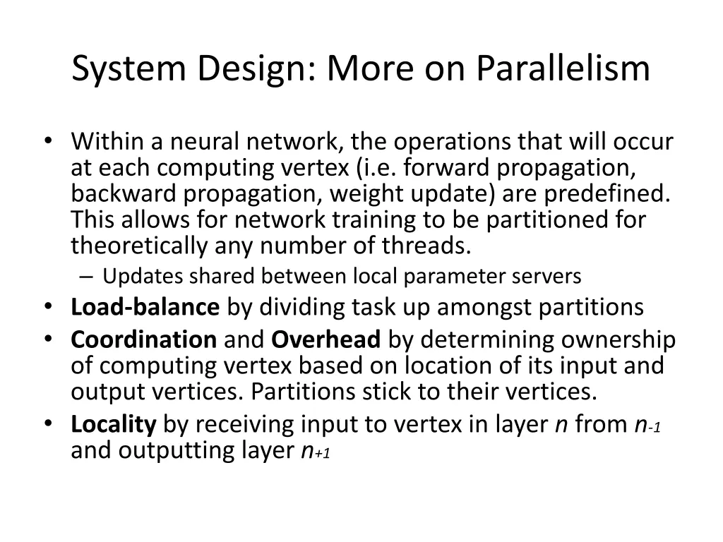 system design more on parallelism