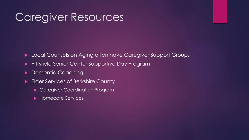 caregiver resources