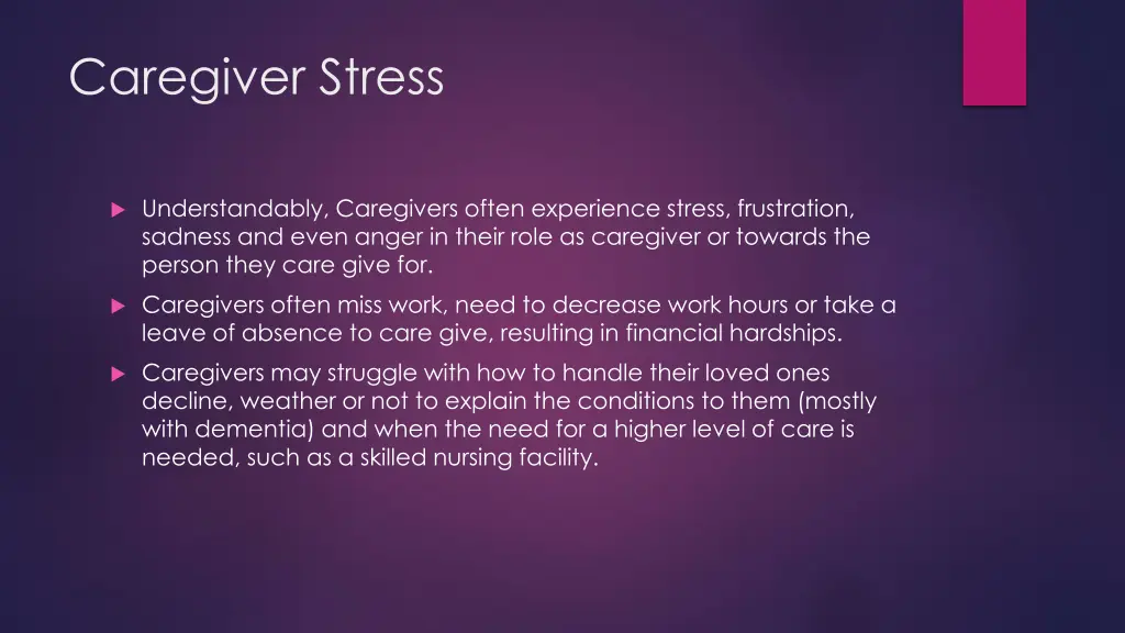 caregiver stress