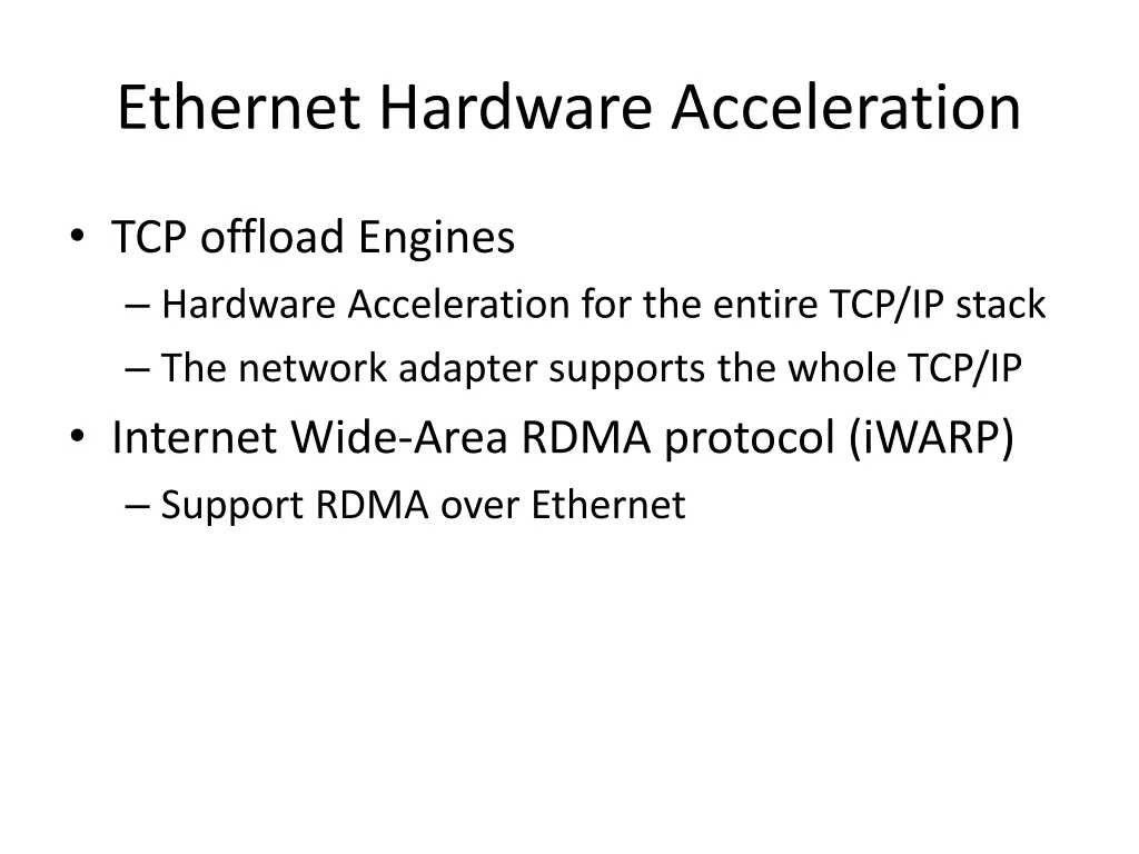 ethernet hardware acceleration 1