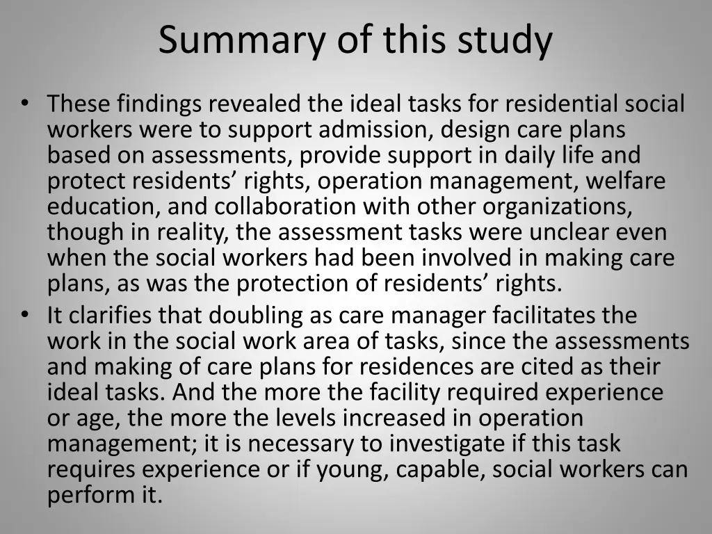 summary of this study