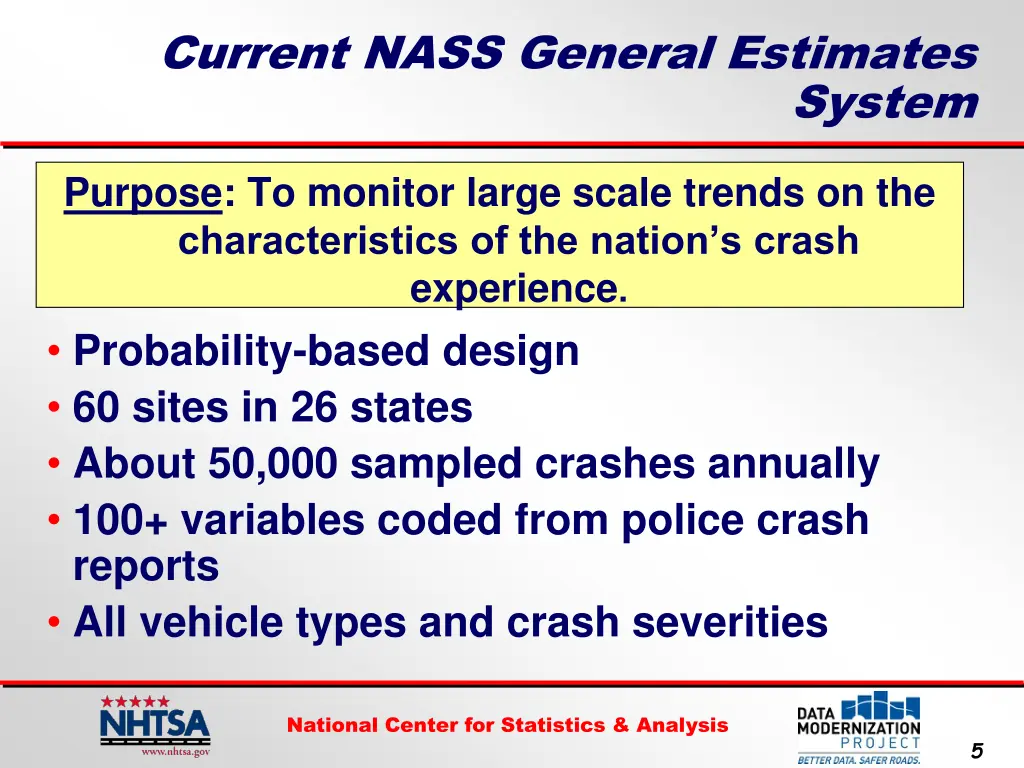 current nass general estimates