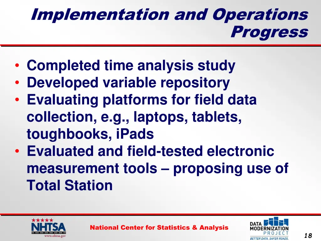 implementation and operations