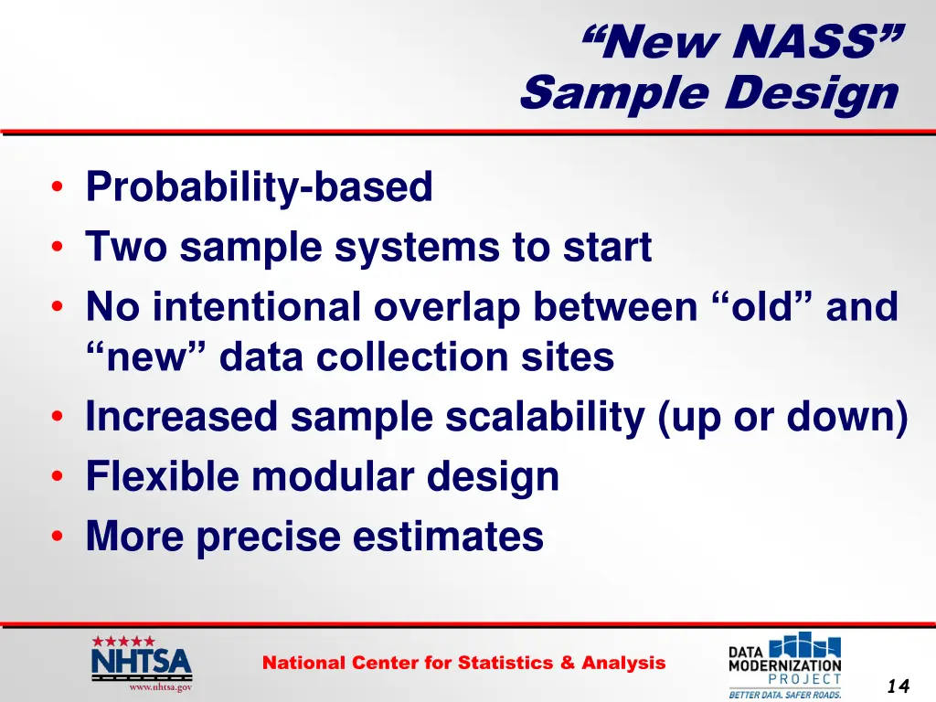 new nass sample design
