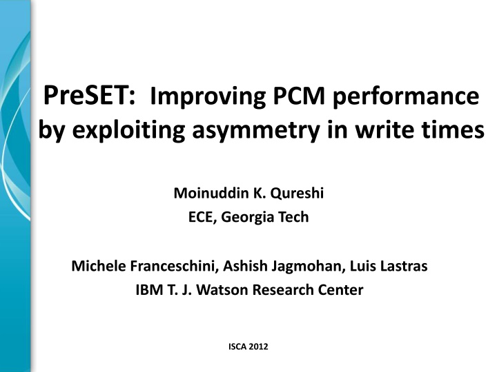preset improving pcm performance by exploiting