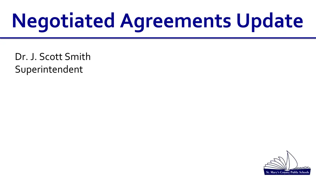 negotiated agreements update