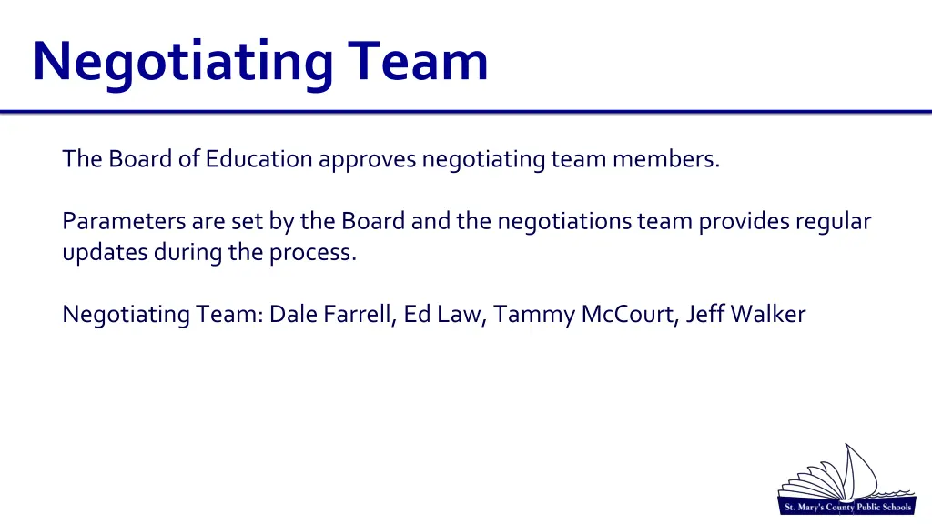negotiating team