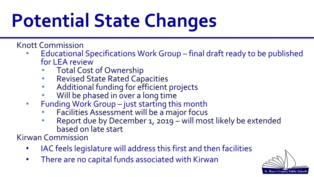 potential state changes