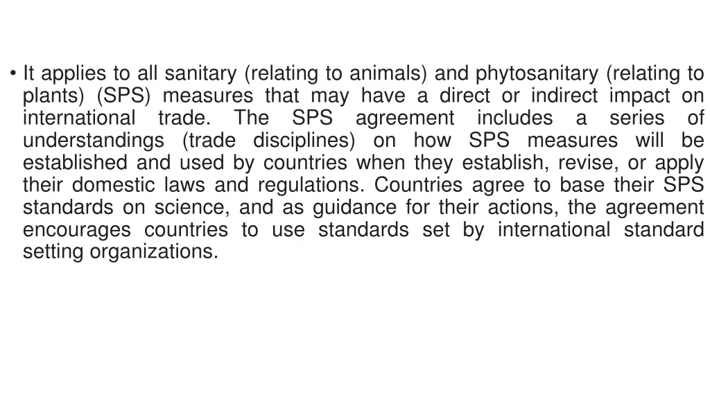 it applies to all sanitary relating to animals