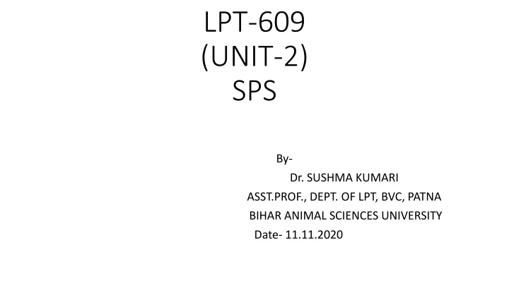 lpt 609 unit 2 sps