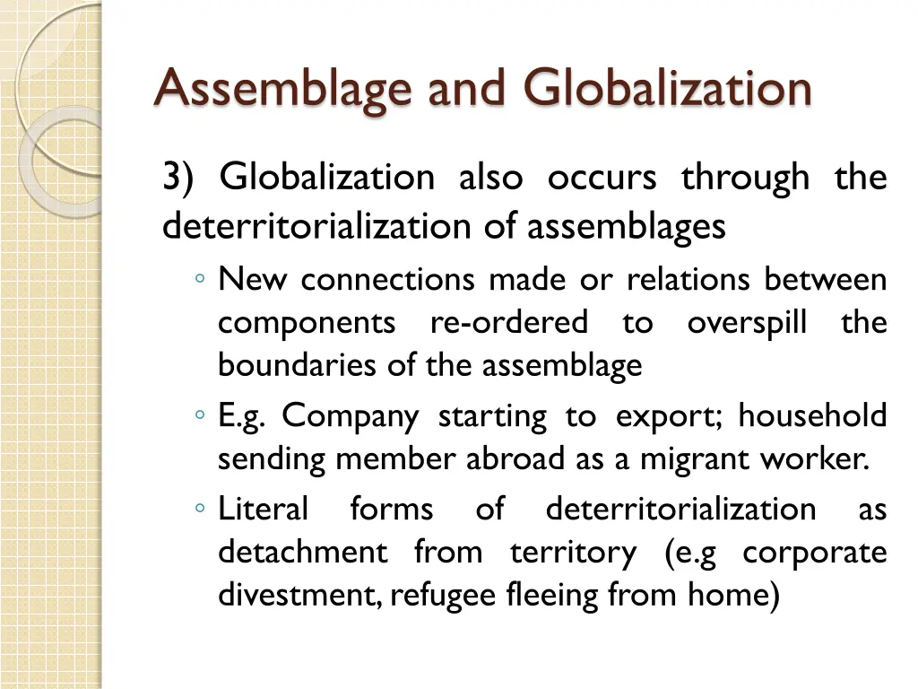 assemblage and globalization 5