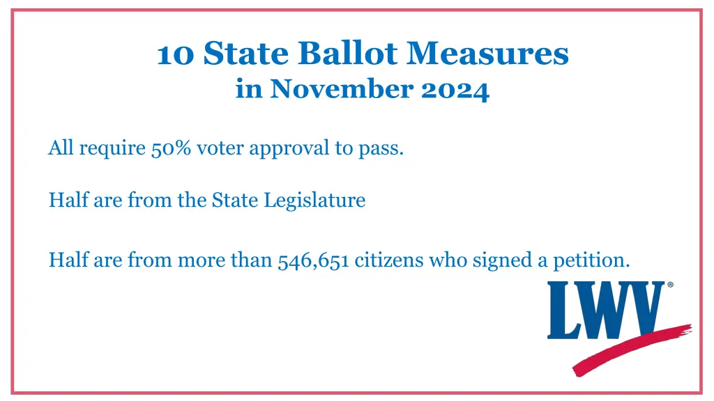10 state ballot measures in november 2024