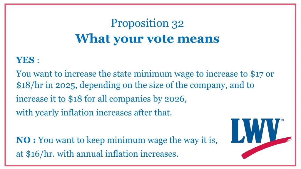 proposition 32 what your vote means