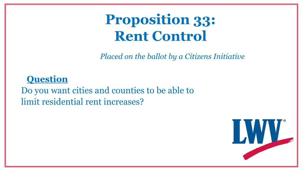 proposition 33 rent control