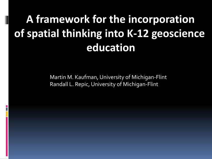 a framework for the incorporation of spatial